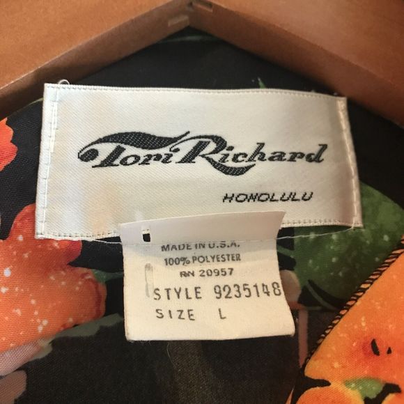 Vintage Tori Richard Honolulu Hawaiian Polyester Shirt Mens Size Large Aloha 70s - Picture 3 of 9